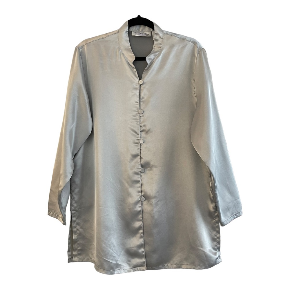 Diane Von Furstenberg Silver Pajama Top